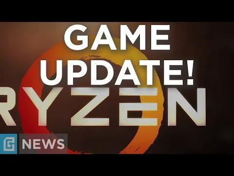 progressive Robot game update graphic with large “GAME UPDATE!” text over a Ryzen logo background and “G NEWS” badge.