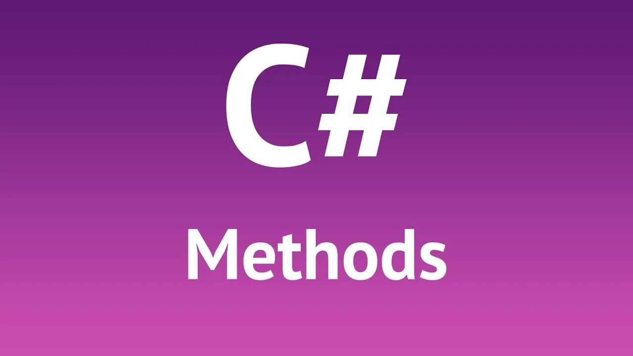 progressive Robot C# Methods text on a purple gradient background