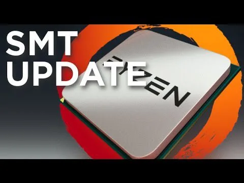 progressive Robot SMT update graphic with an AMD Ryzen processor chip on an orange-red background