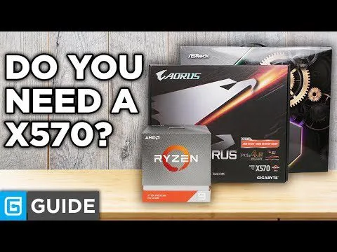 progressive Robot, thumbnail with AORUS X570 motherboard box, Ryzen CPU box, and text "DO YOU NEED A X570?"