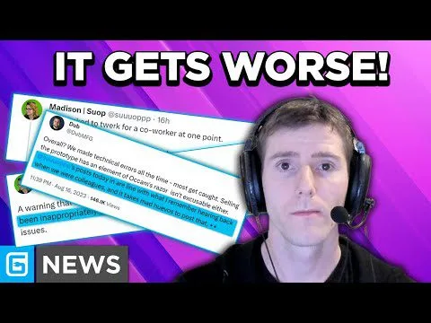 progressive Robot thumbnail with “IT GETS WORSE!” text, tweets overlay, and a man wearing a headset on a purple background