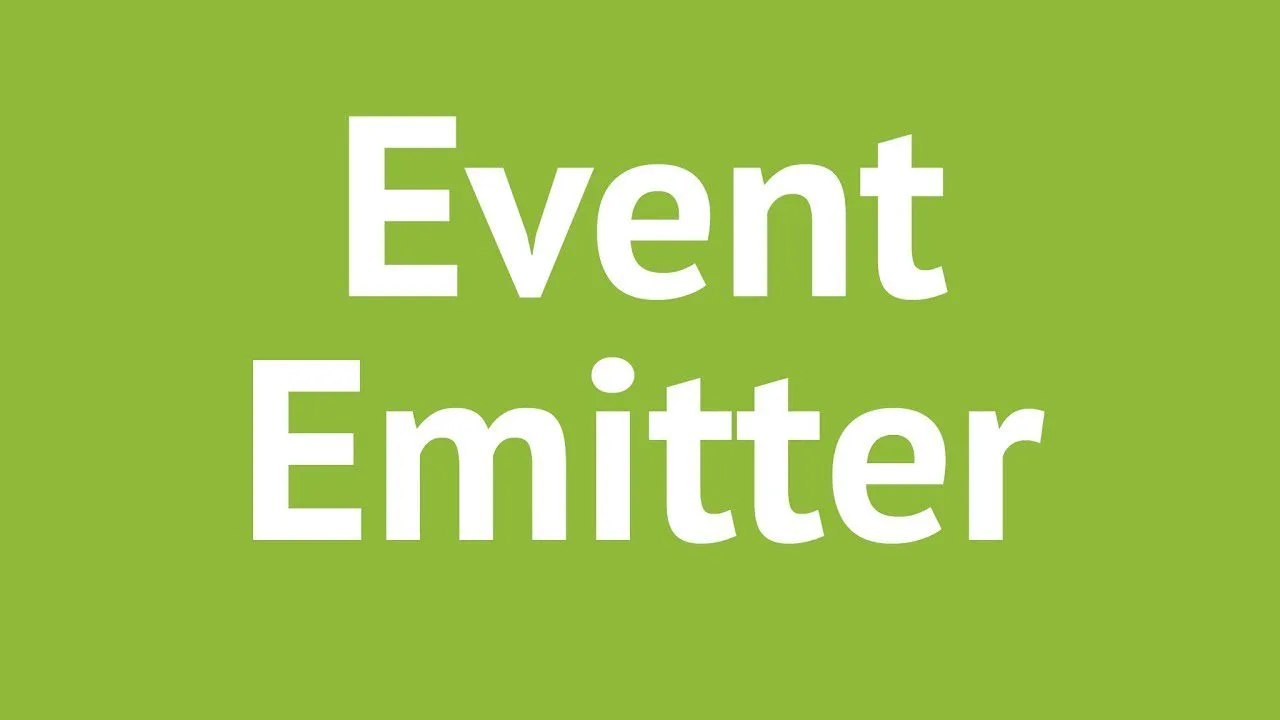 progressive Robot Event Emitter text on a green background