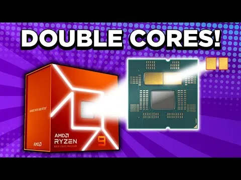 progressive Robot thumbnail showing AMD Ryzen 9 CPU box and a chip diagram with the text "DOUBLE CORES!" on purple background
