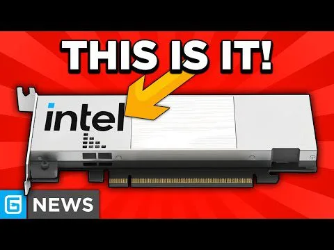 progressive Robot thumbnail showing an Intel graphics card with a yellow arrow and the headline THIS IS IT! above, plus NEWS badge