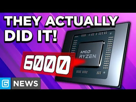 progressive Robot graphic with text “THEY ACTUALLY DID IT!” and “5000,” plus an AMD Ryzen chip and G NEWS logo