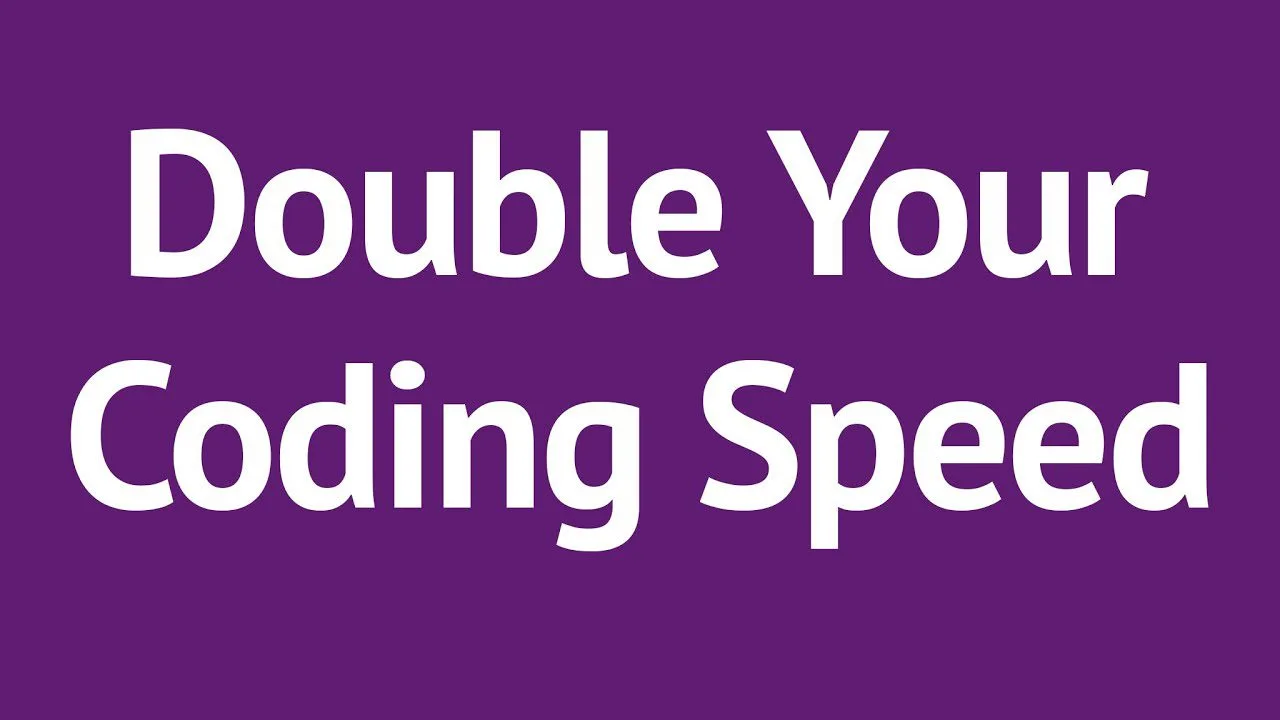 Progressive Robot: Double Your Coding Speed text on a purple background