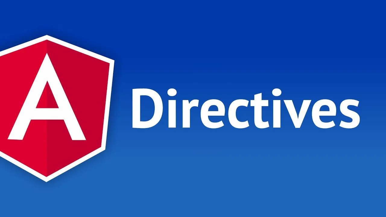 progressive Robot Angular logo with a red shield and white “A” next to the word “Directives” on a blue background
