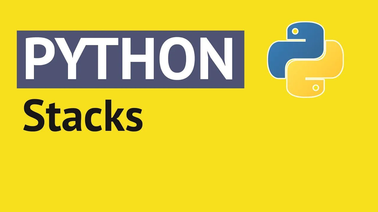 progressive Robot Python Stacks title on yellow background with the Python logo on the right