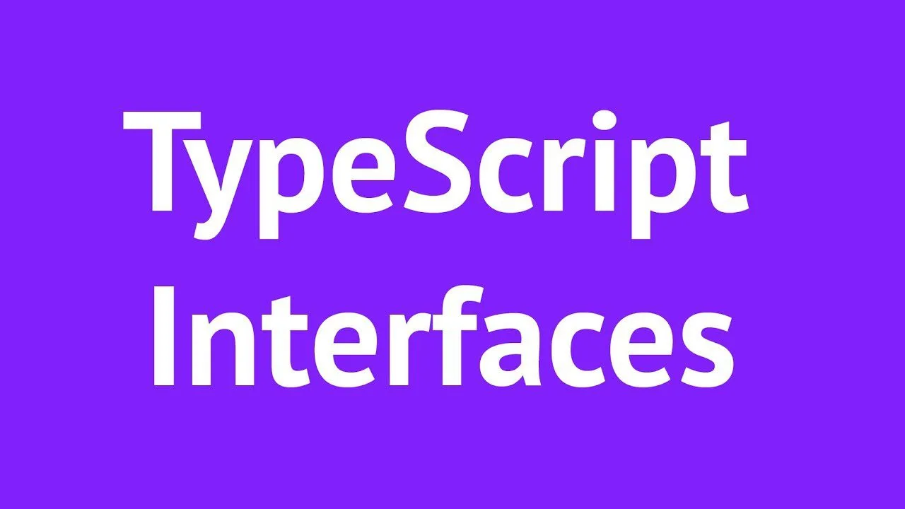 progressive Robot TypeScript Interfaces text on a purple background