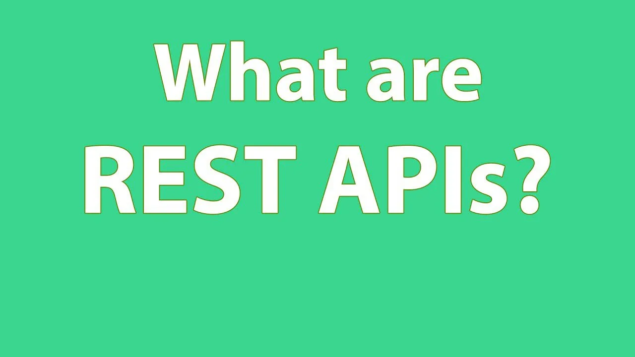 progressive Robot text graphic on green background reading What are REST APIs?
