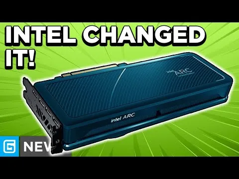 Progressive Robot, thumbnail with Intel Arc graphics card and large text reading INTEL CHANGED IT!