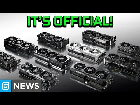 progressive Robot graphic cards lineup under headline ITS OFFICIAL! with G NEWS logo