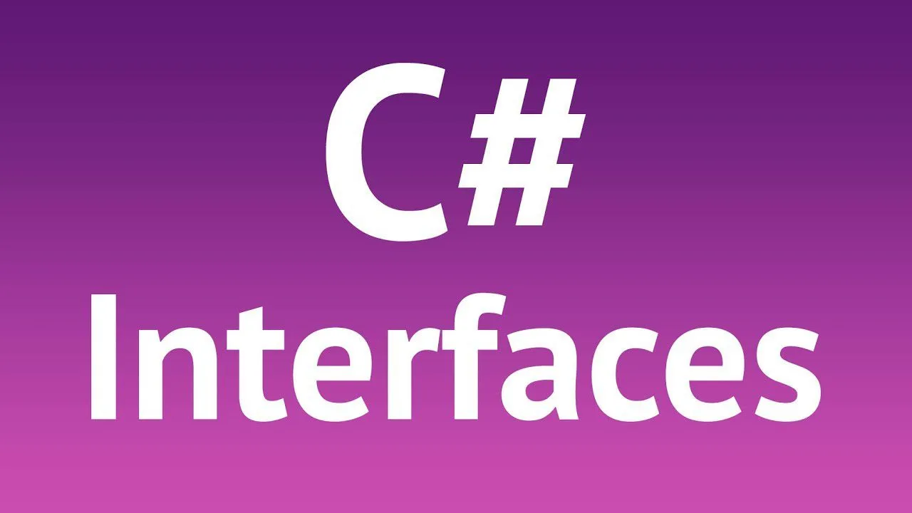 Progressive Robot C# Interfaces text on a purple gradient background