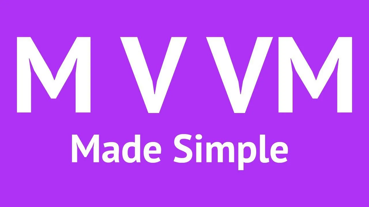 progressive Robot purple banner with large white text M V V M and smaller text Made Simple