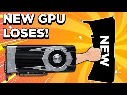 Progressive Robot thumbnail showing a graphics card and bold text “NEW GPU LOSES!” with a hand pushing a banner reading “NEW”.