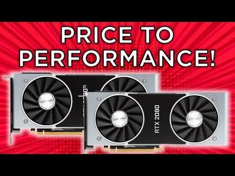 Progressive Robot: Red graphic with two NVIDIA RTX 2080 GPUs and the text “PRICE TO PERFORMANCE!”