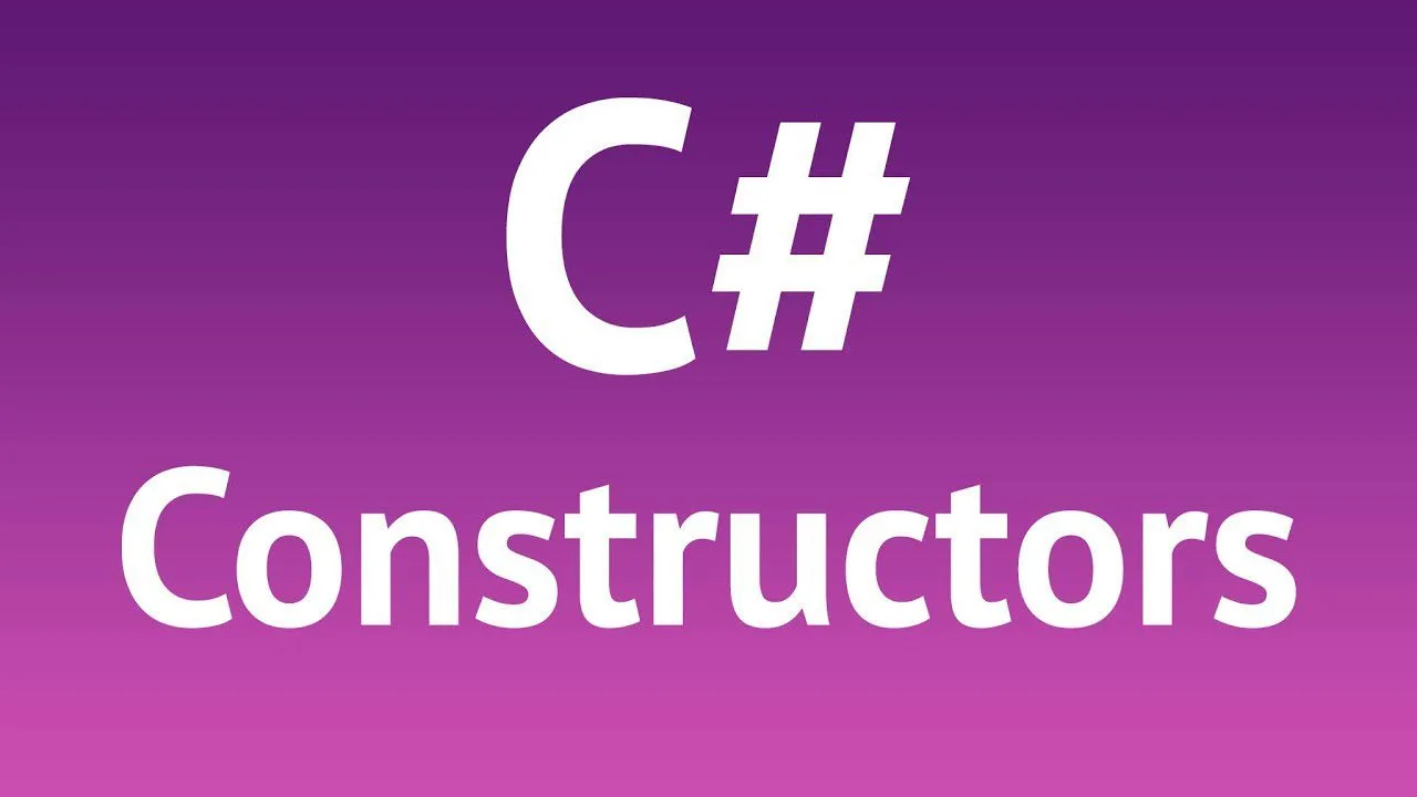 progressive Robot logo with large white “C#” above the word “Constructors” on a purple gradient background