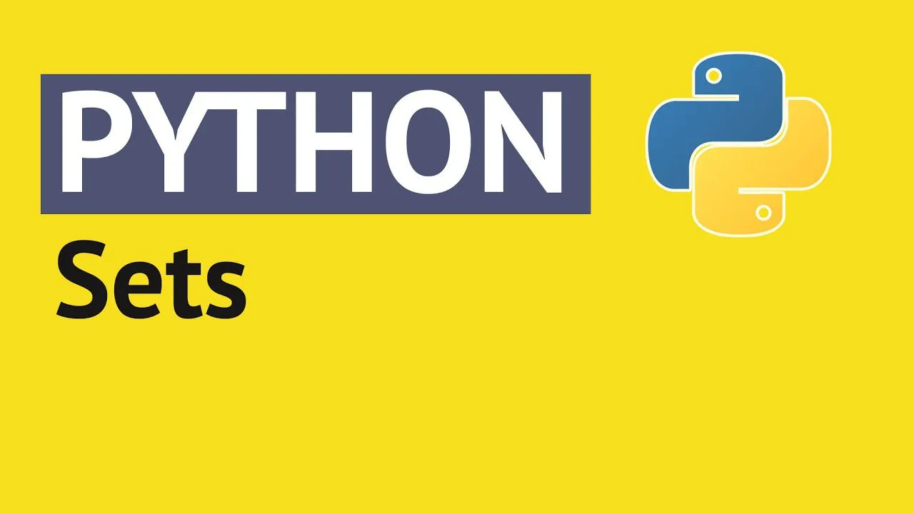 progressive Robot Python Sets title on yellow background with Python logo on the right