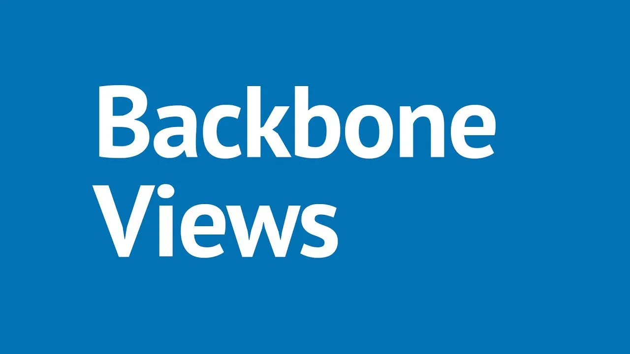 progressive Robot text reading "Backbone Views" on a blue background