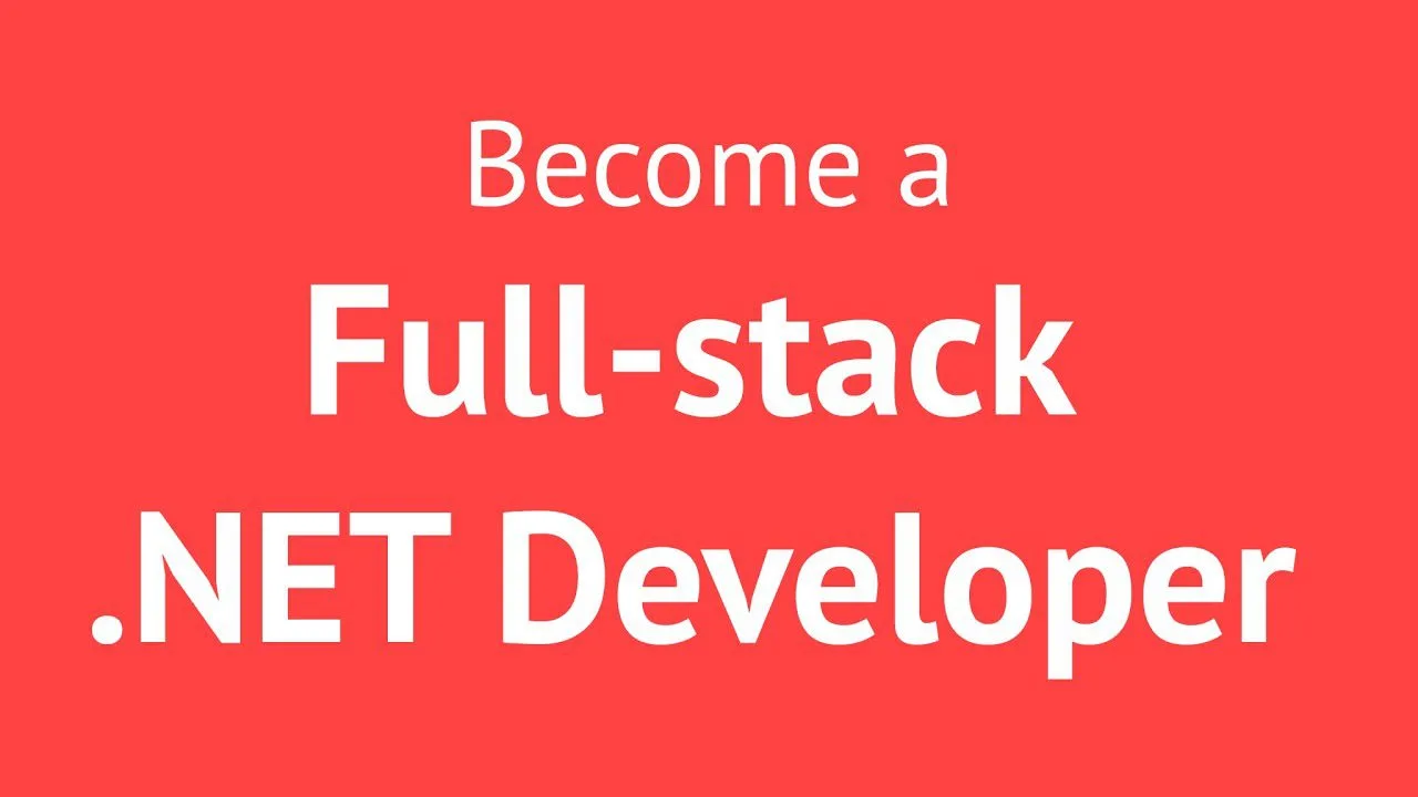 progressive Robot red banner with white text: Become a Full-stack .NET Developer