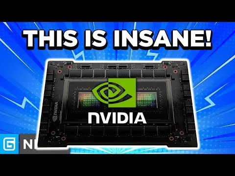 progressive Robot, NVIDIA graphics chip illustration with bold text "THIS IS INSANE!" on a blue background