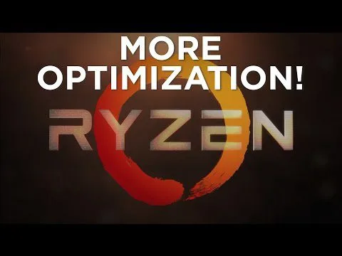 progressive robot graphic with Ryzen logo and text "MORE OPTIMIZATION!"