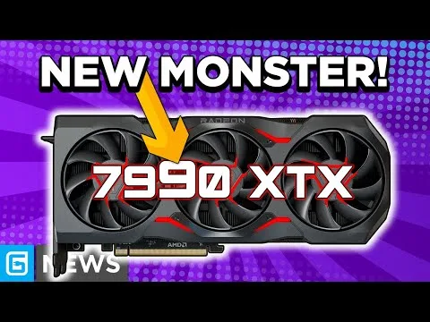 Progressive Robot - Thumbnail showing a graphics card with text NEW MONSTER! and 7990 XTX, plus a yellow arrow pointing at it.