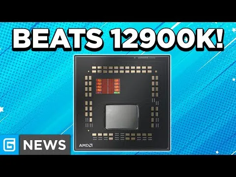 Progressive Robot - Graphic showing a CPU chip with headline “BEATS 12900K!” and a “G NEWS” badge.