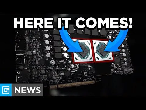 Progressive Robot - Computer motherboard graphic with text “HERE IT COMES!” and arrows pointing to two chips, with G NEWS logo.