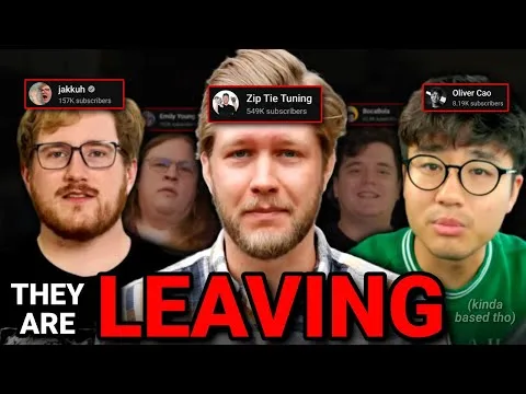 Progressive Robot YouTube-style thumbnail showing three men’s faces and large text reading THEY ARE LEAVING.