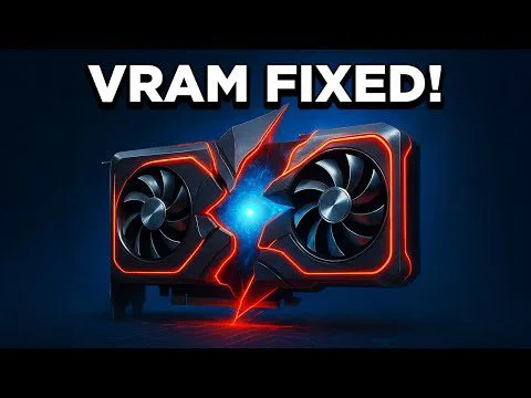Progressive Robot thumbnail showing a graphics card with a glowing crack and the text VRAM FIXED!