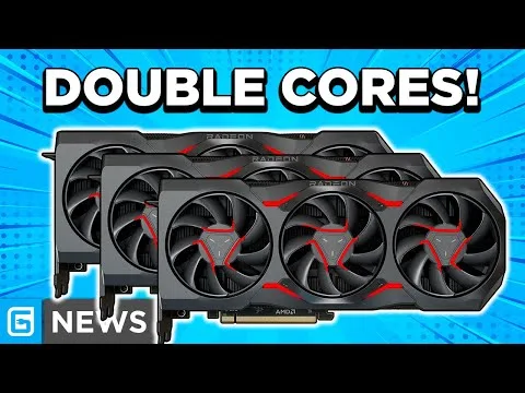 Progressive Robot thumbnail showing three graphics cards with fans and the headline DOUBLE CORES! above them.