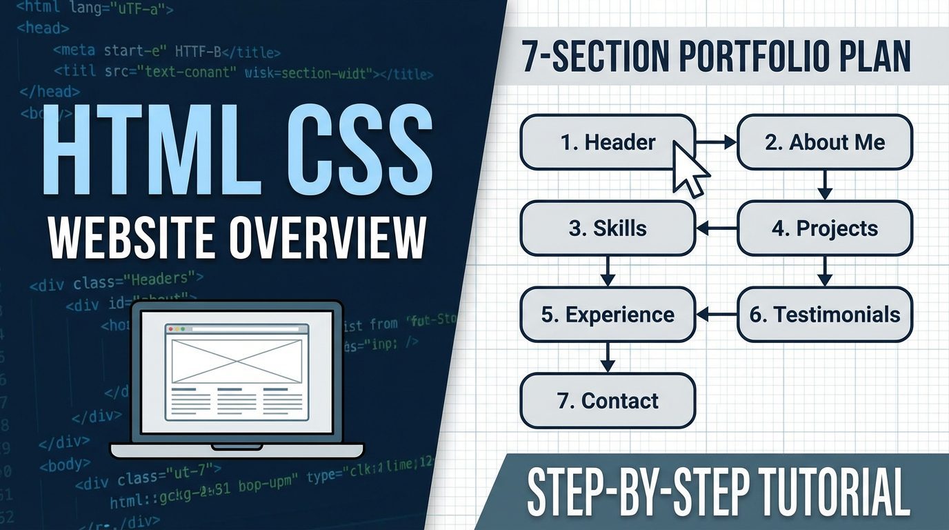 HTML CSS Website Overview – 7-Section Portfolio Plan 2025–2026 ...