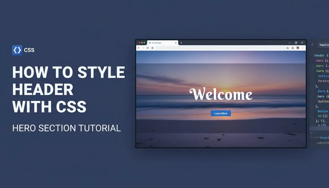 How to Style Header with CSS – Hero Section Tutorial 2025–2026