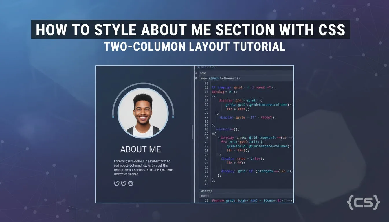 How to Style About Me Section with CSS – Two-Column Layout Tutorial 2025–2026