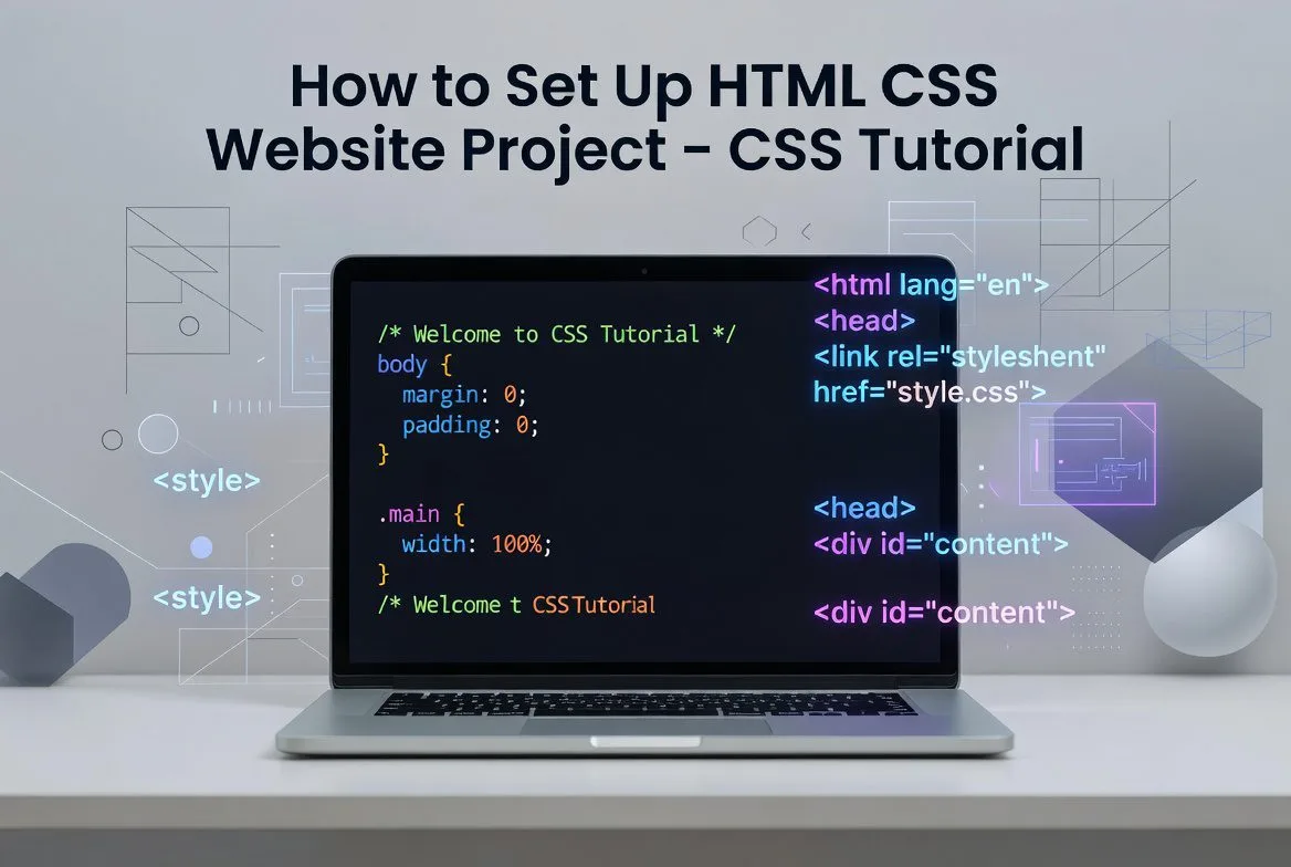 How to Set Up HTML CSS Website Project – CSS Tutorial 2025–2026
