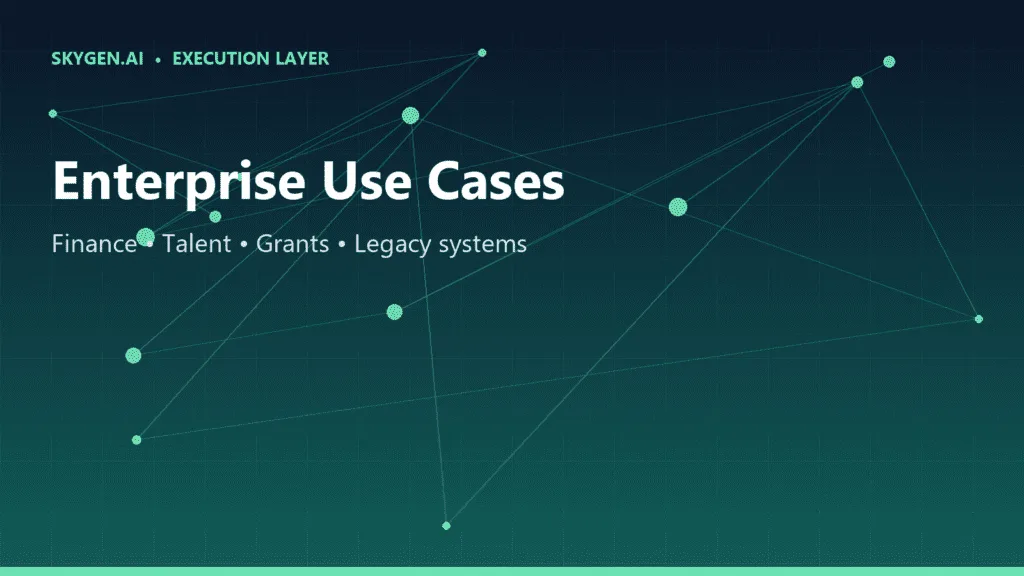 Skygen.AI Autonomous Execution Layer: 7 Critical Facts About the Computer Use Agent 13 Skygen.AI Autonomous Execution Layer 07 use cases
