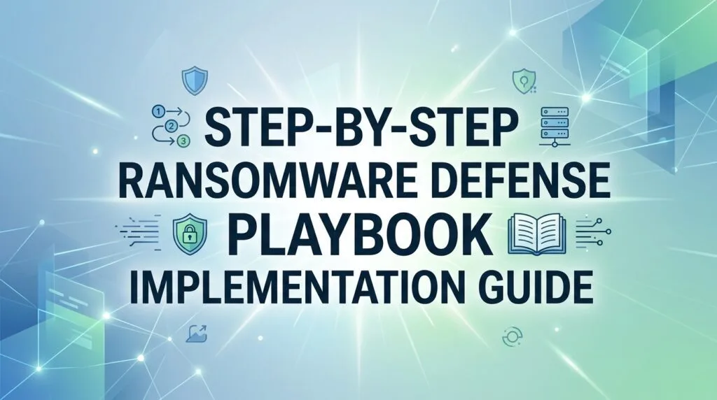 RANSOMWARE DEFENSE PLAYBOOK: THE 2026 COMPREHENSIVE GUIDE TO ENTERPRISE PROTECTION AND RAPID RECOVERY 11 ## STEP-BY-STEP RANSOMWARE DEFENSE PLAYBOOK IMPLEMENTATION GUIDE