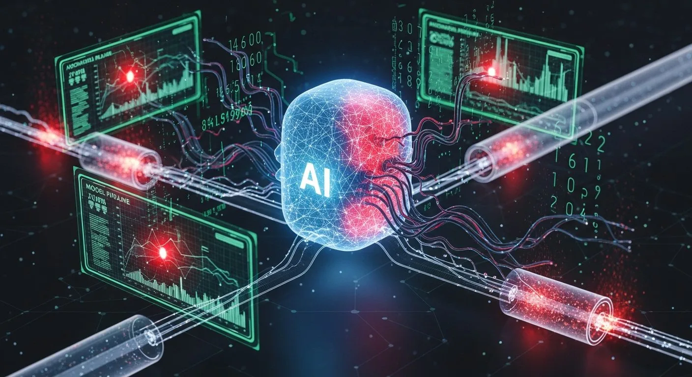 What is Poisoned AI shown as a security threat involving poisoned data, hidden backdoors, compromised models, and AI pipeline risk