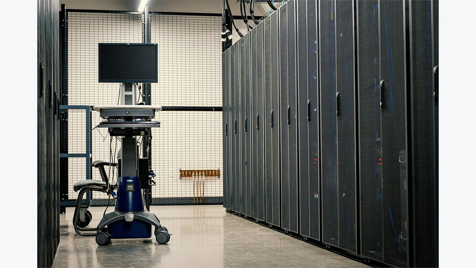 AI Galaxy Hunters: 7 Stark Truths About the GPU Crunch 15 AI galaxy hunters access concept with a contemporary computer between telecommunication racks in a modern data center