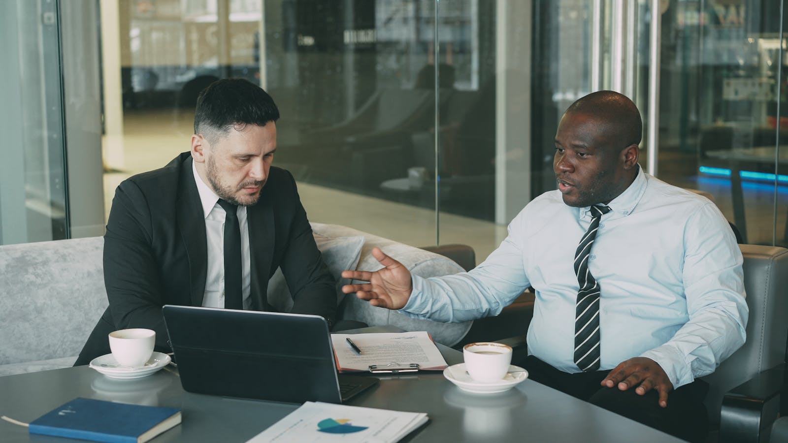 Business discussion representing common PR automation questions and strategy answers