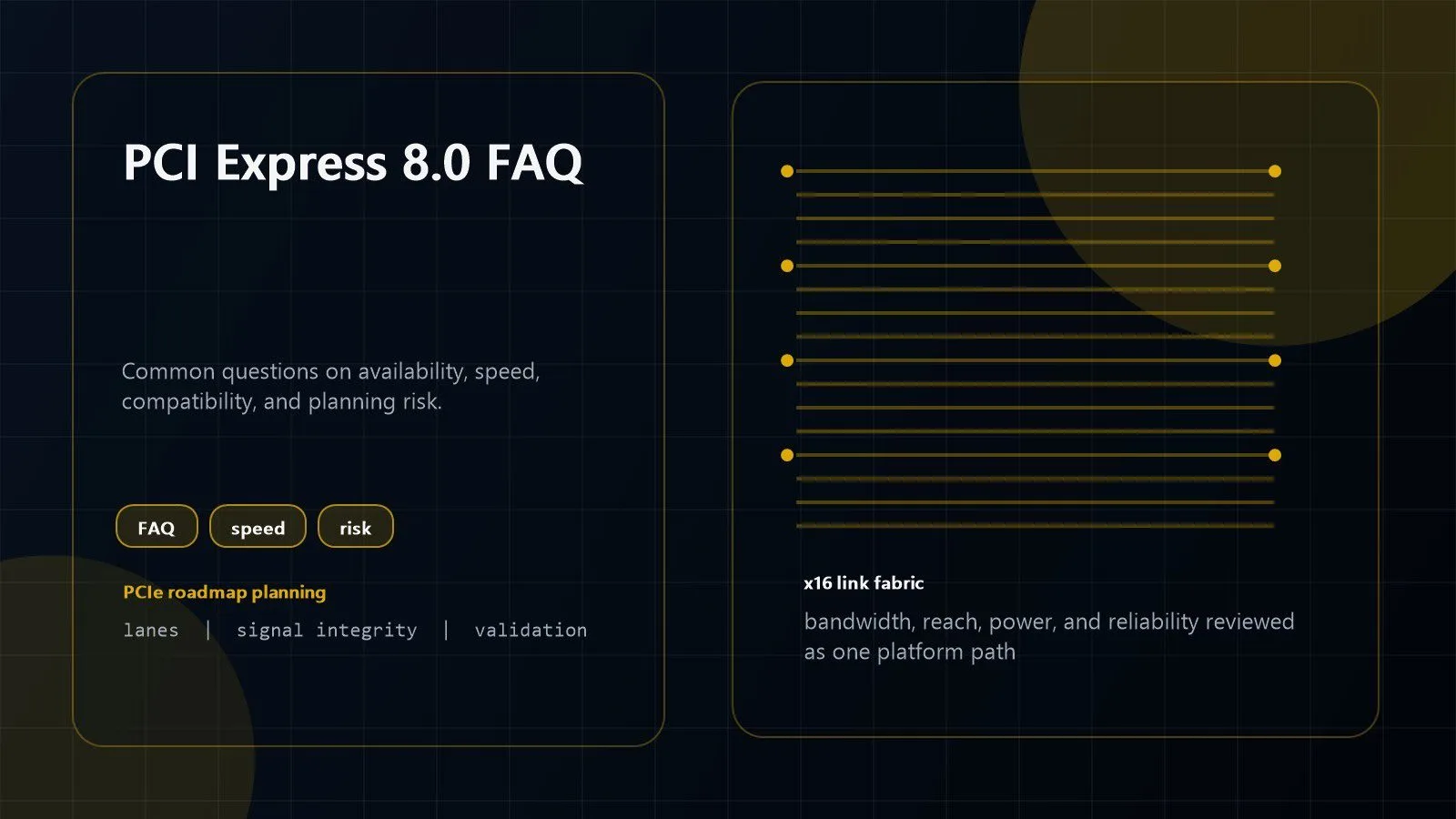 PCI Express 8.0 FAQ visual with future I/O roadmap questions
