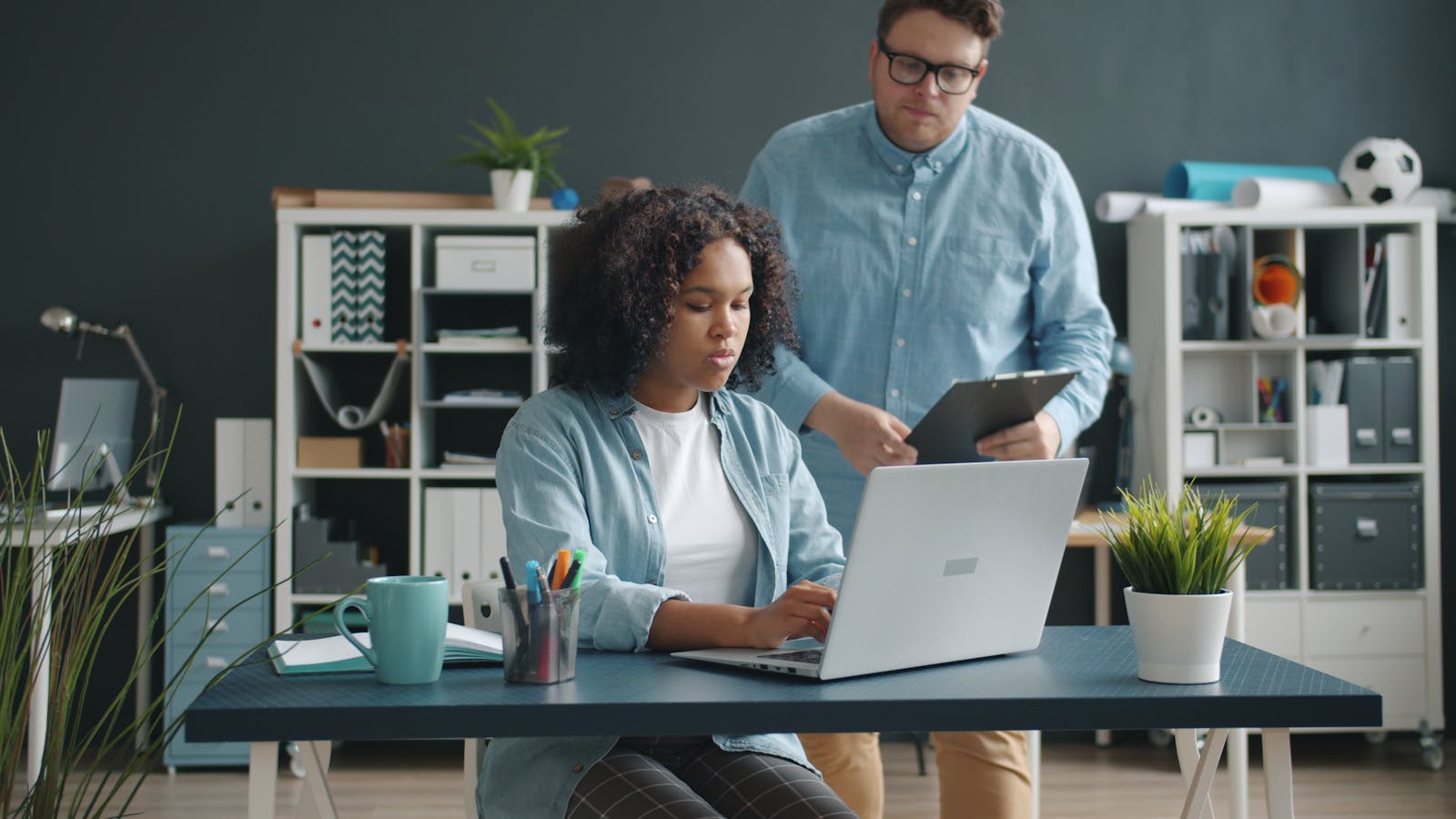 Business professionals mapping digital identity assets for brand protection
