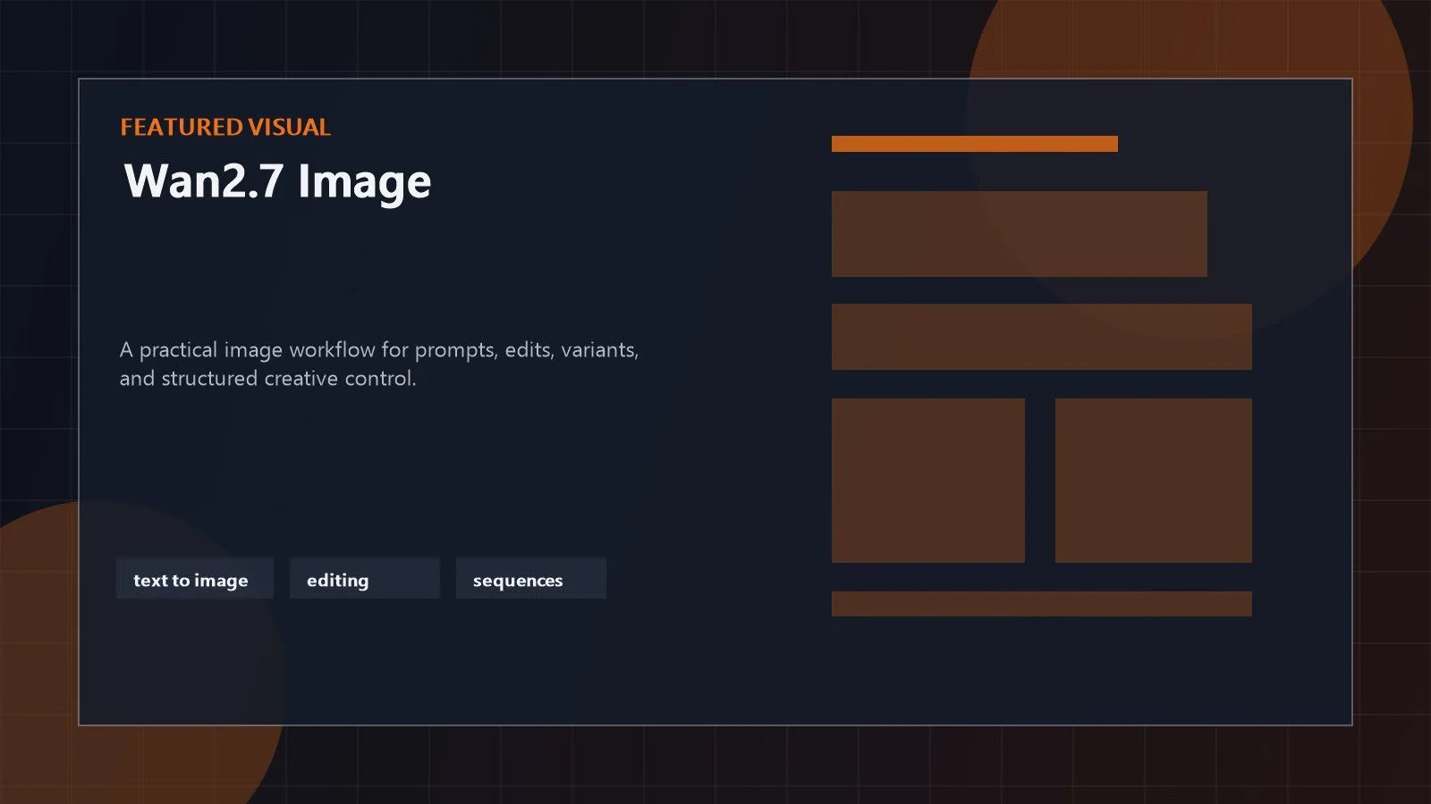 Wan2.7 Image shown as a structured creative workspace for prompts, edits, and multi-image workflows