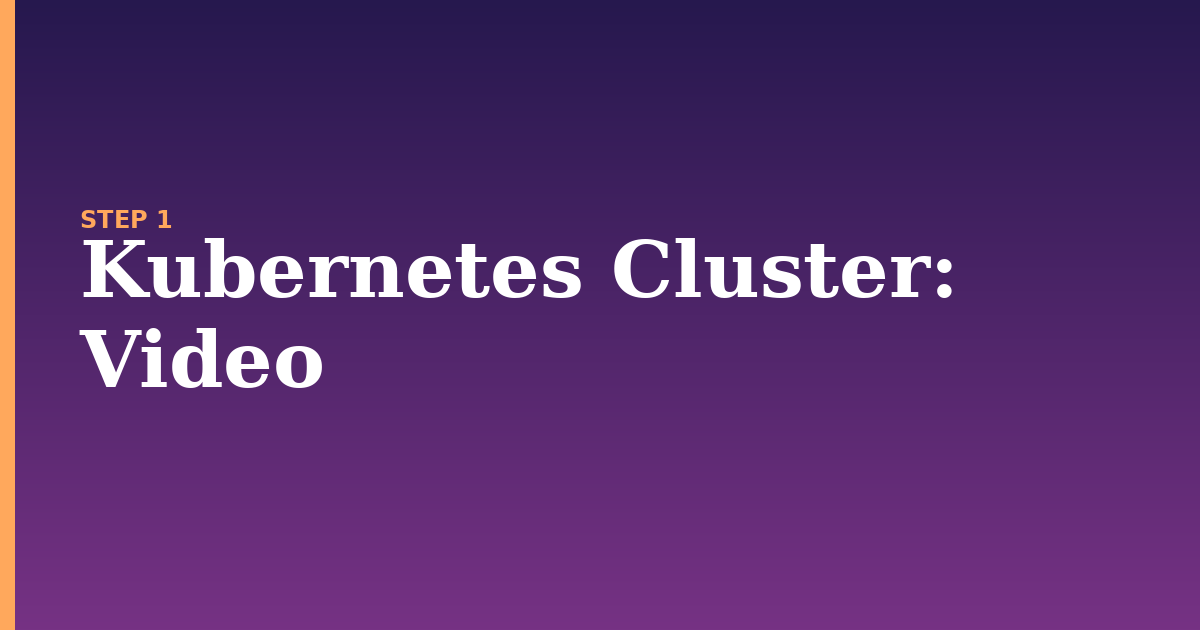 kubernetes cluster illustration for: Video