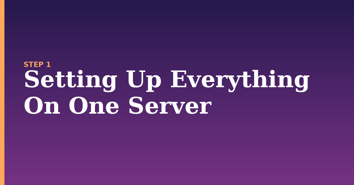 server illustration for: Setting Up Everything On One Server