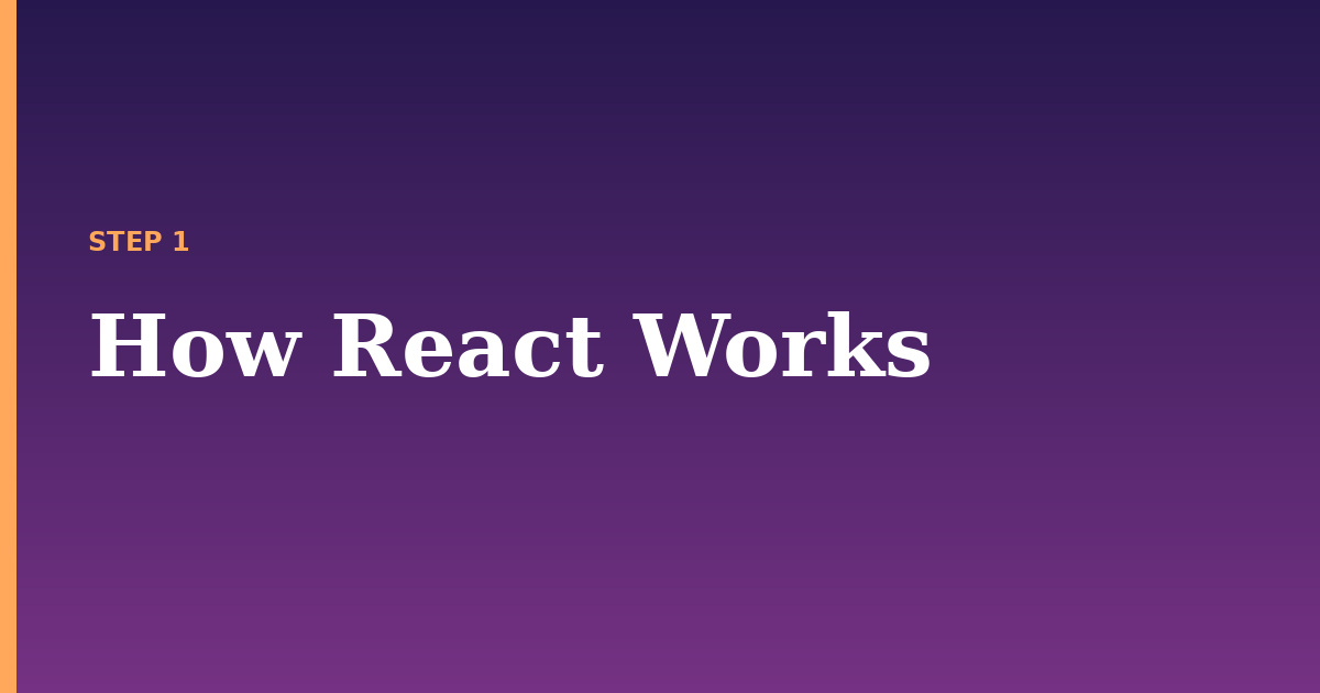 react illustration for: How React Works