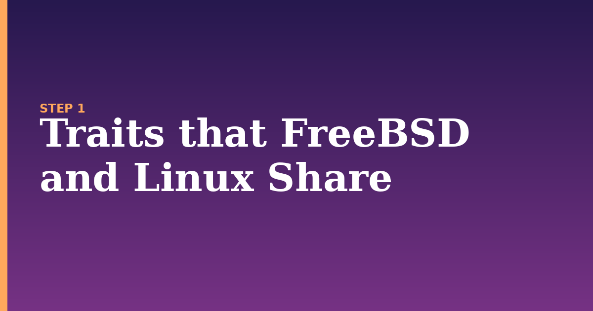 freebsd illustration for: Traits that FreeBSD and Linux Share