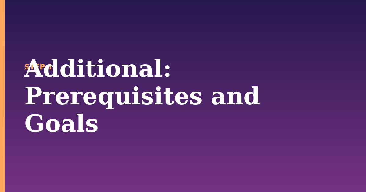 additional illustration for: Prerequisites and Goals