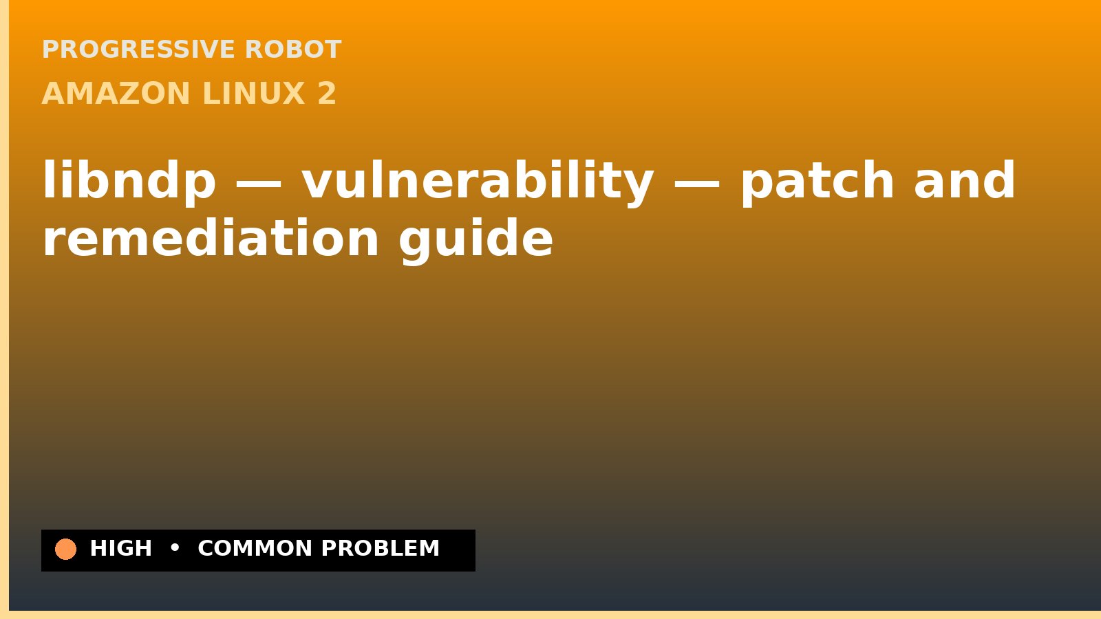 Amazon Linux 2 — libndp — vulnerability — patch and remediation guide — diagnosis and fix on Amazon Linux 2